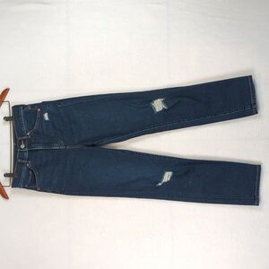 Express Distressed Super High‎ Rise Slim Jeans Women's 00